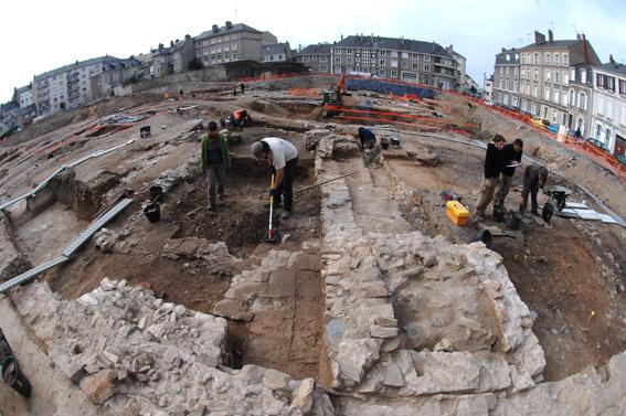 General view o the site where the Mithraeum of Angers has been found