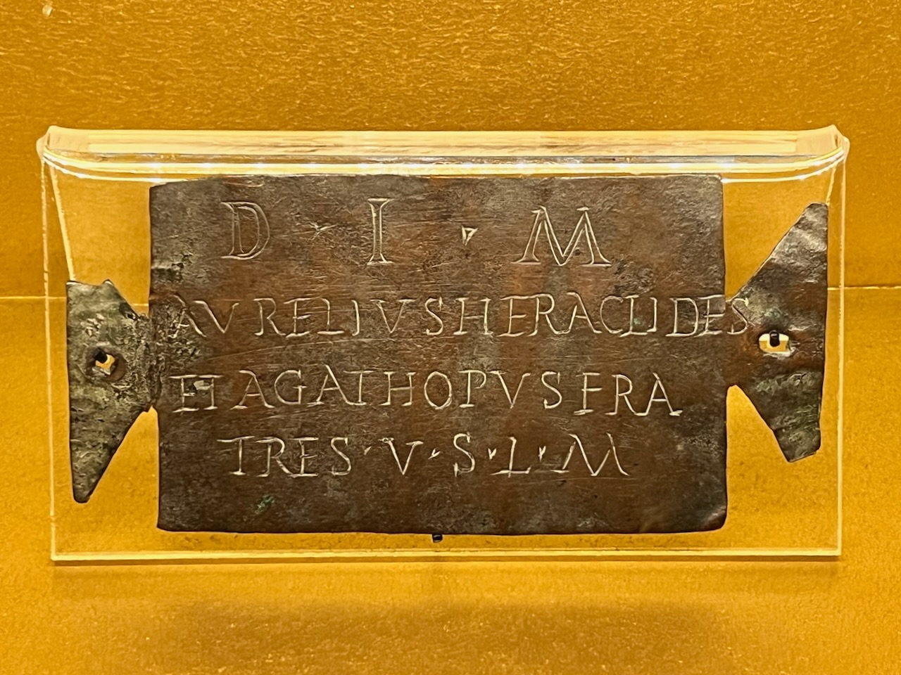 Bronze tabula ansata of Sisak