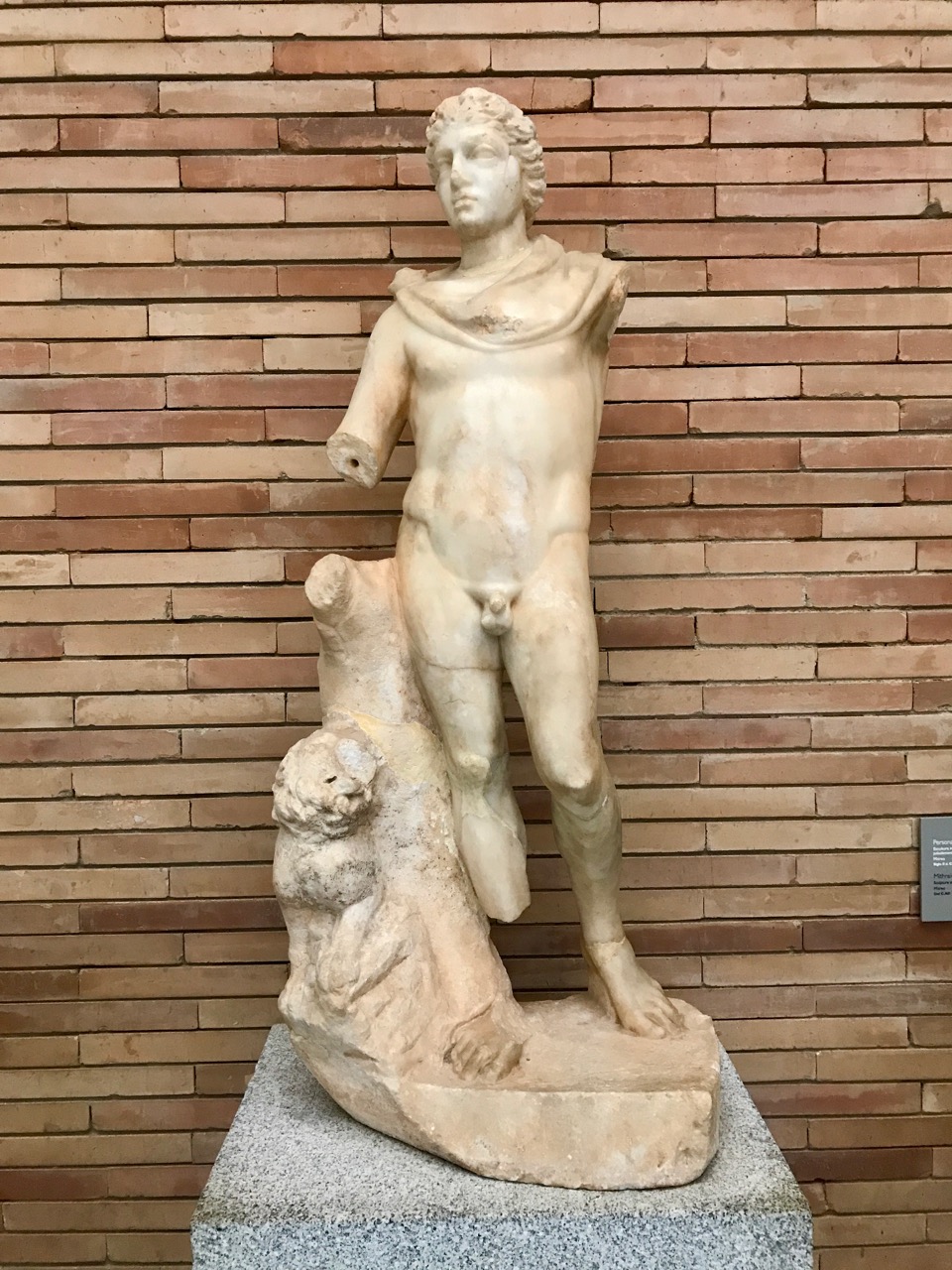 Naked Mithraic figure