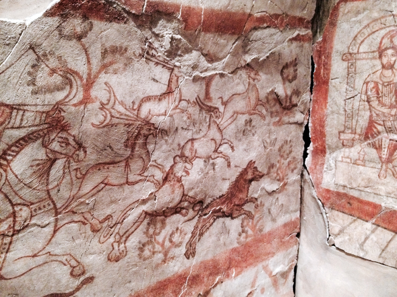 Detail of fresco Mithras Hunting from Dura Europos