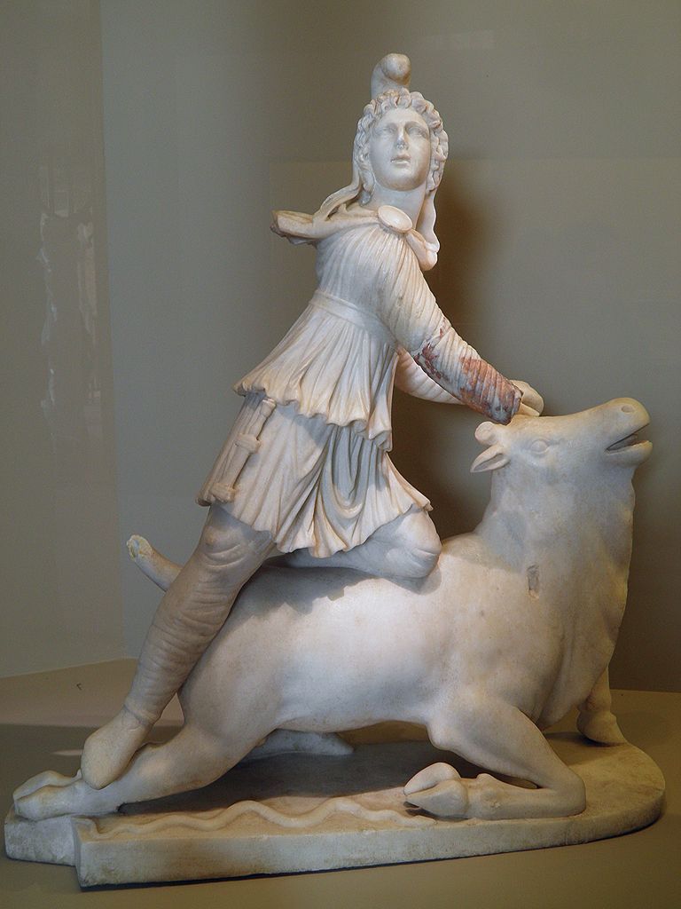 Mithras Tauroctonos from the Mithraeum of piazza Dante in Rome