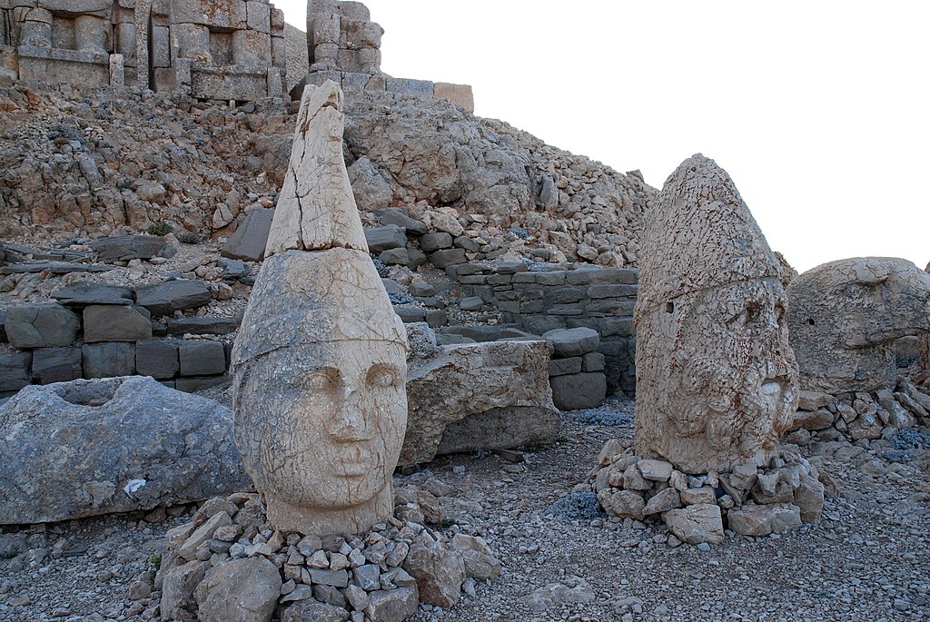 Head of Mithras (left).