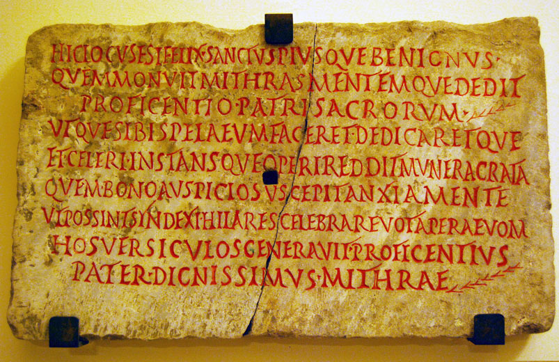 Inscription by Proficentius