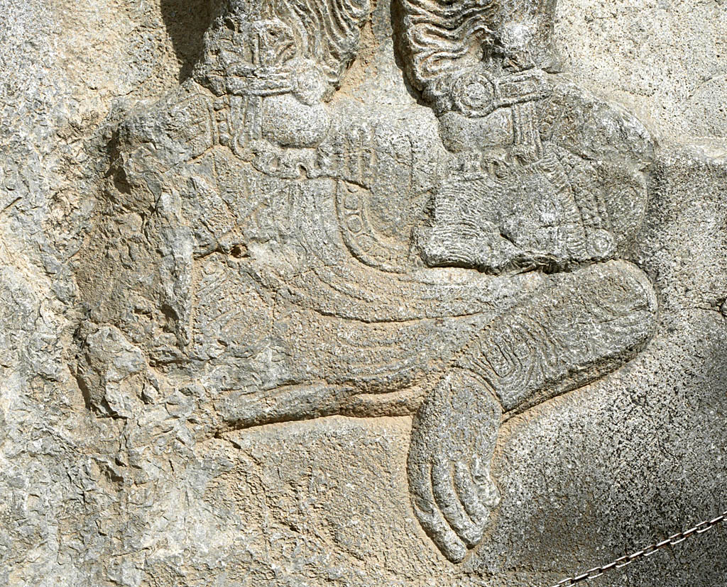 Detail of Julian's corpse at Tāq-e Bostān I
