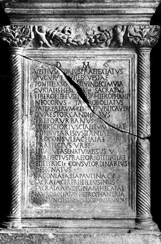 Grave of Vettius Agorius Praetextatus and his wife Paulinas