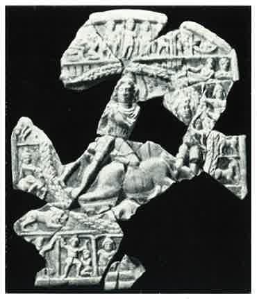Marble tauroctony from Mithraeum III, Heddernheim