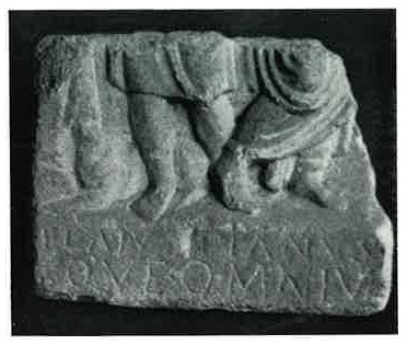 Mithras's cloak and scorpion from Mithraeum III, Ptuj