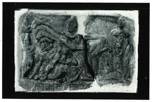 Primitive tauroctony relief from Sarmizegetusa