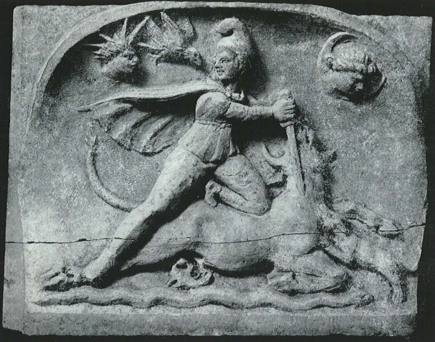 Tauroctony relief from the Esquillino.
