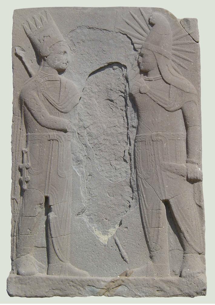 Antiochus I Theos and Apollo-Mithras-Helios-Hermes from Nemrut Dağı.