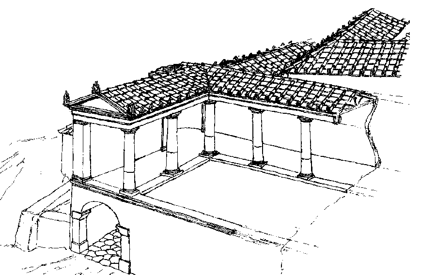Reconstrucción de la villa romana de Can Molodell, Cabrera de Mar.