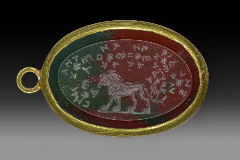 Intaglio of Mithras from Firenze. Lion side.