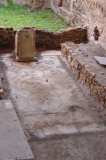 Floor mosaic  of the Mitreo Menandro.