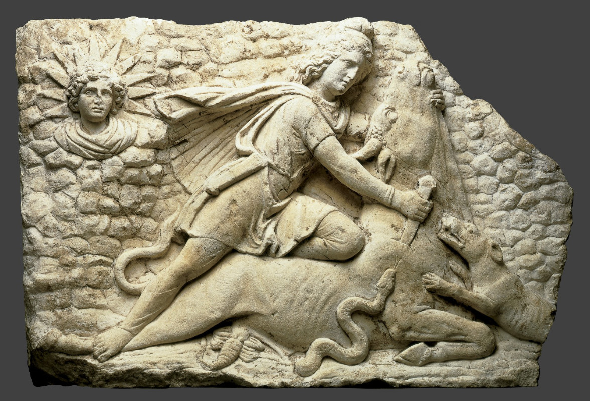 Mithraic relief on Cincinnati Art Museum