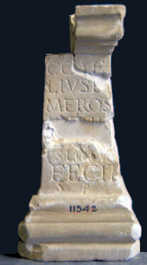 Cippus from the Mitreo delle Pareti Dipinte