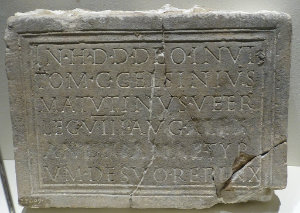 Dedication inscription from Koenigshoffen Mithraeum