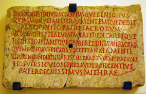 Inscription by Proficentius, Rome
