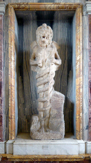 Leontocephalic deity from the Fagan Mithraeum