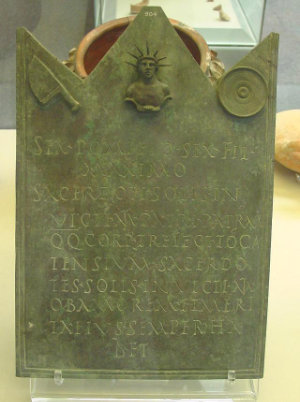 Bronze inscription from Aldobrandini