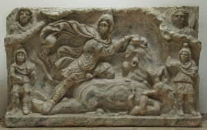Tauroctony from Aelius Hylas from Doştat