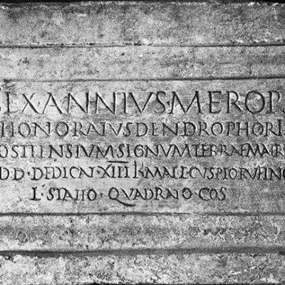 Marble base of Annius Merops from Ostia