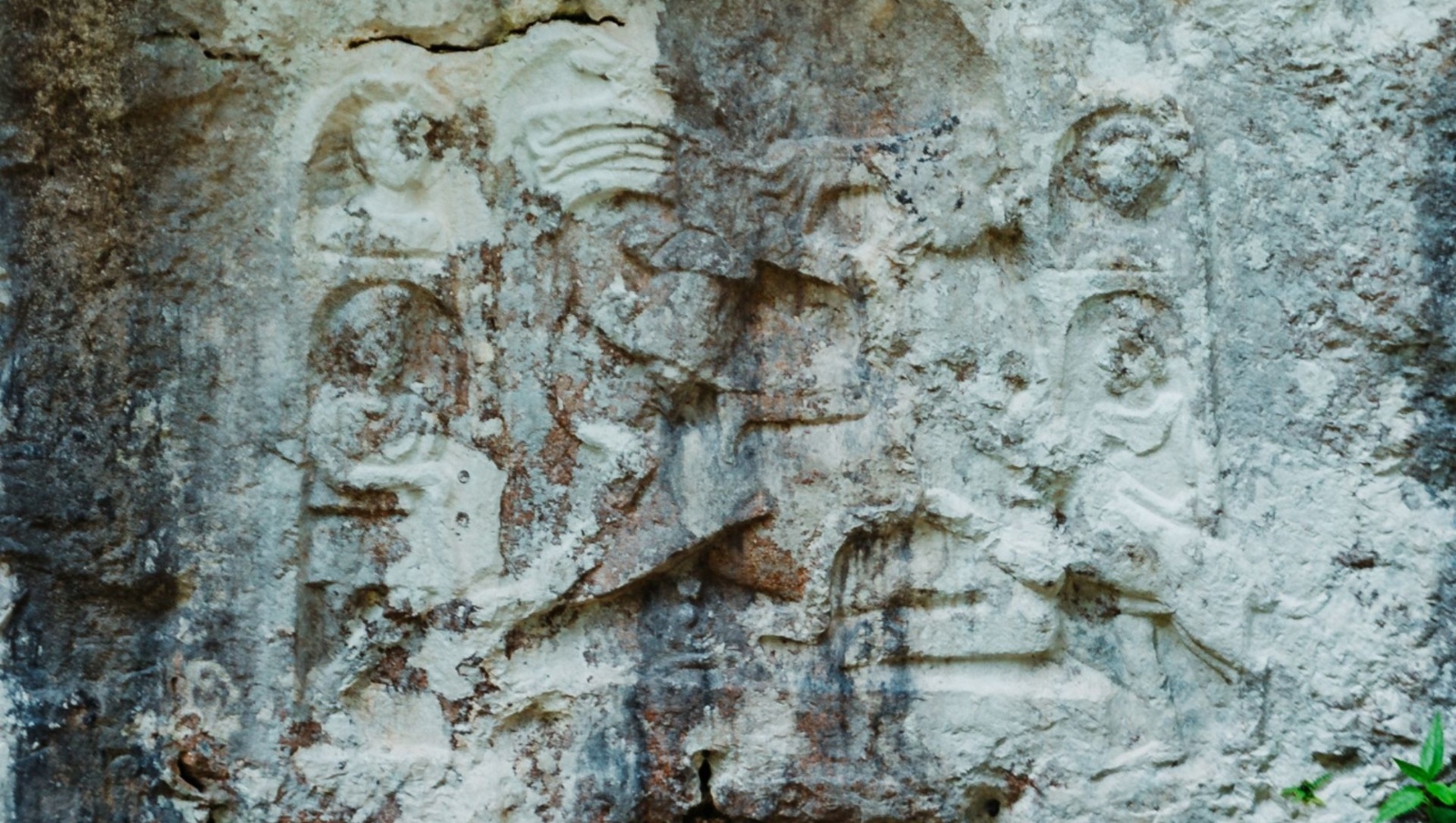 Rock-cut tauroctony relief from Rožanec.