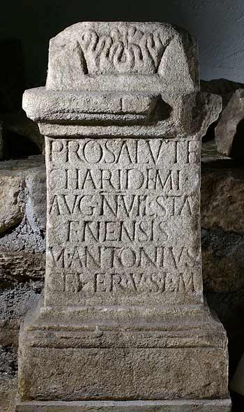 Altar to Mithras by Marcus Antonius Celer from Ptuj.