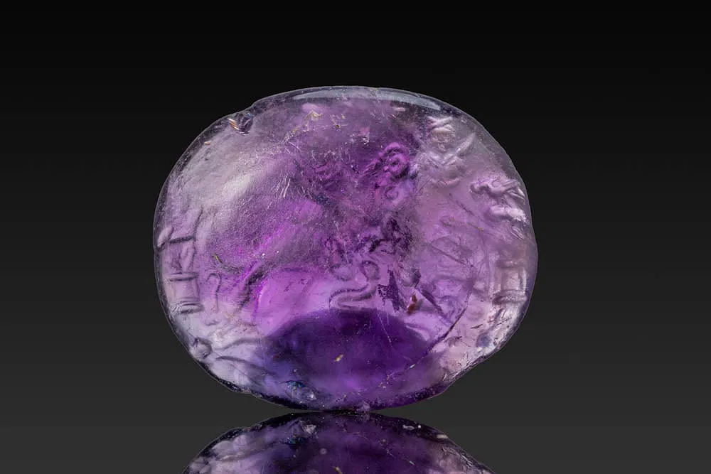 Amethyst intaglio with Tauroctony.