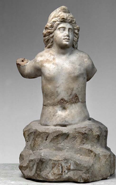 Mithras being born from the rock (petrogenia), acquired in Rome and formerly kept in Berlin.