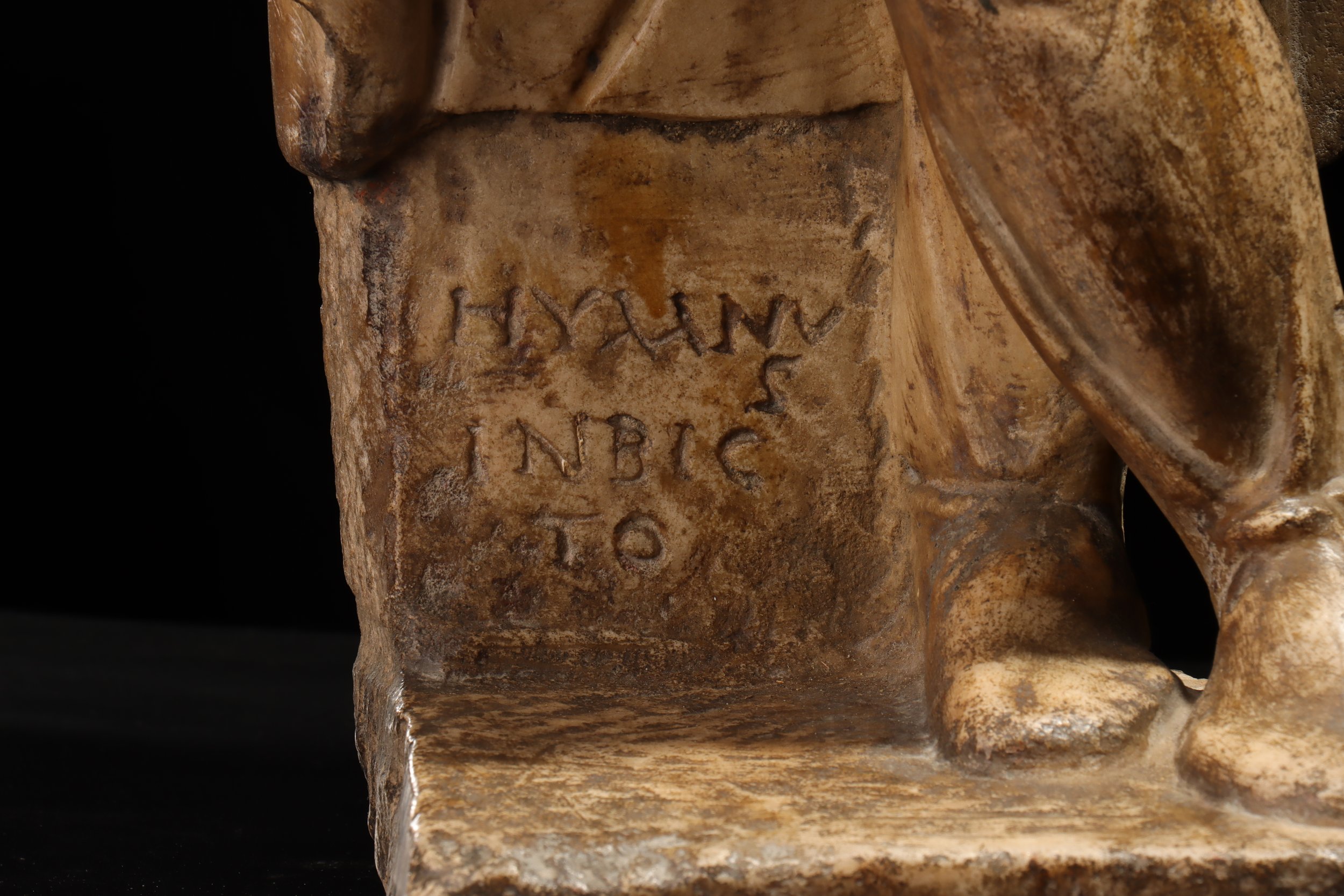 Statue of Cautes dedicated by Hymnus.