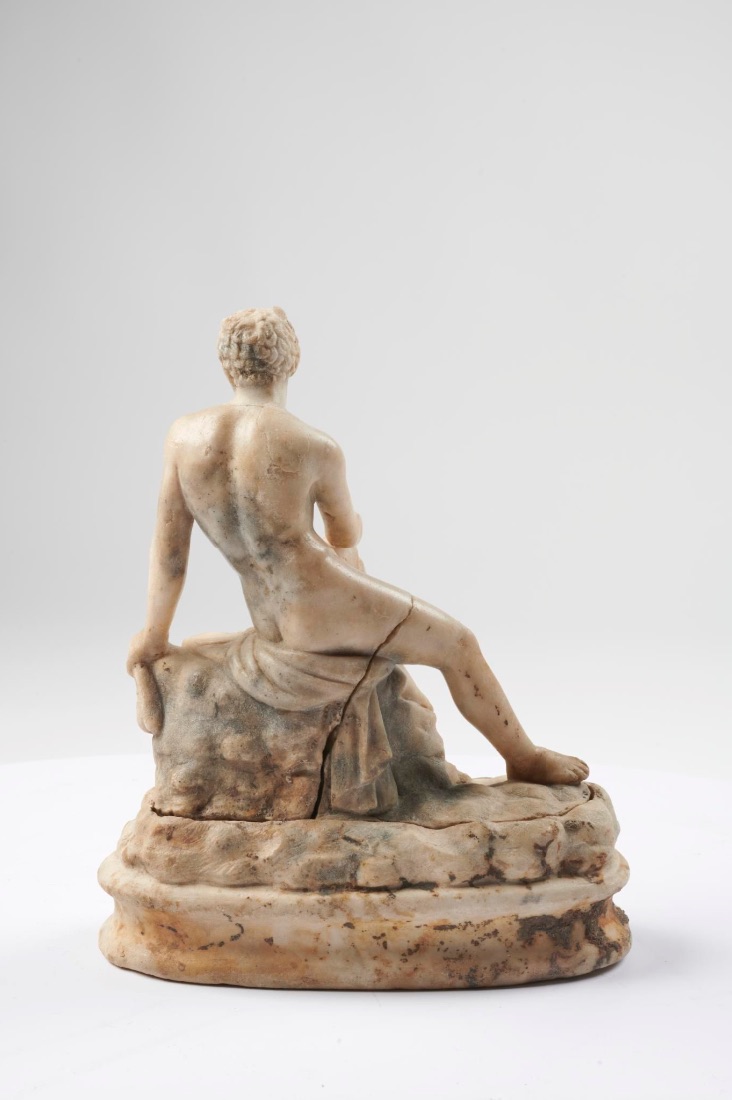 Mercury with ram and tortoise from London, back view.