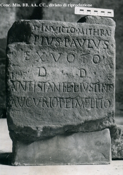 Marble base from Rome by Ulpius Paulus. Marble base from Rome by Ulpius Paulus.