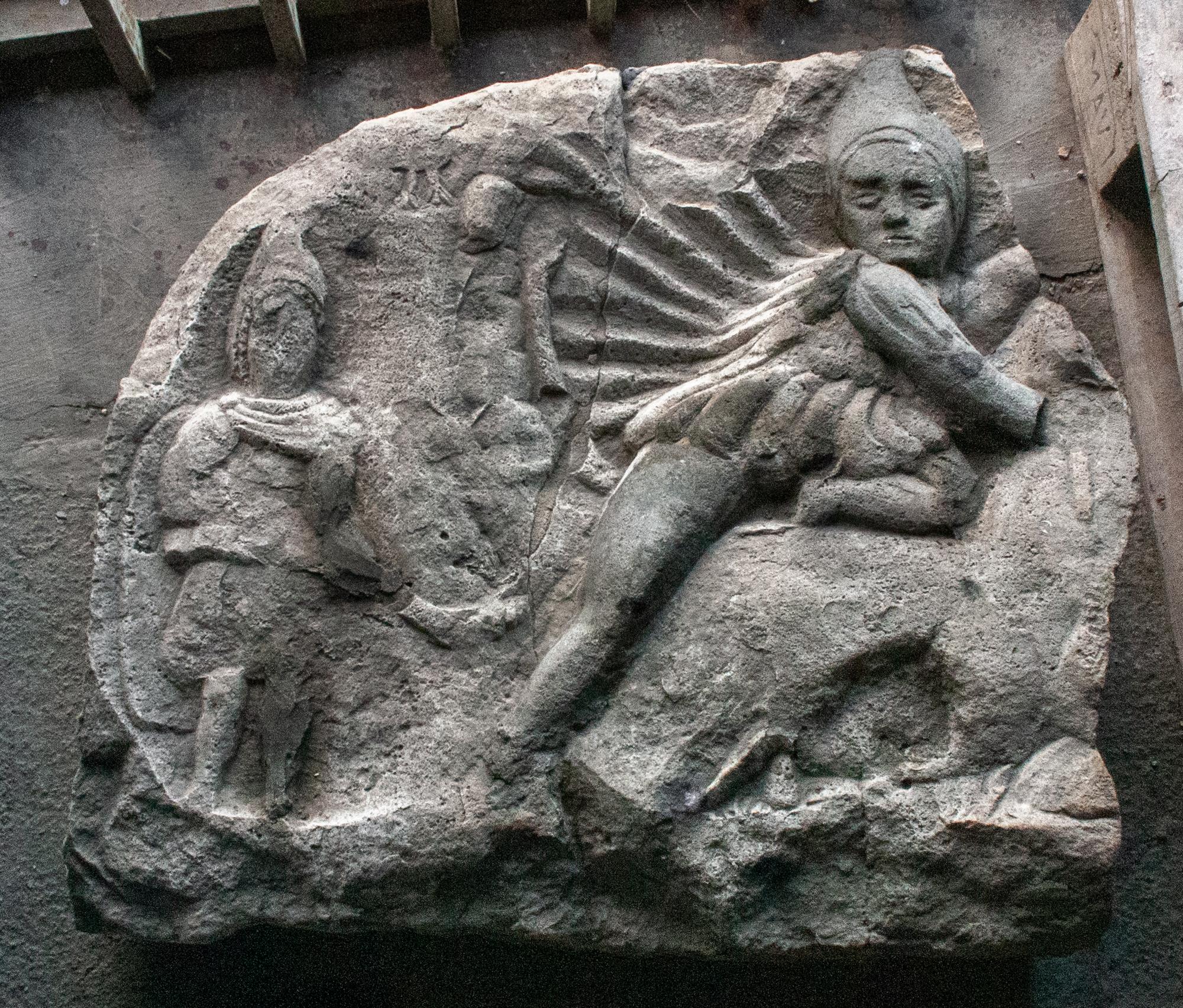 Limestone tauroctony from Aquincum.