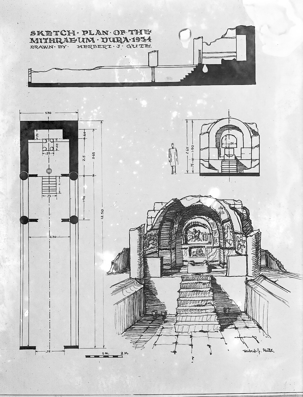 Sketch plan of the Dura Europos Mithraeum.