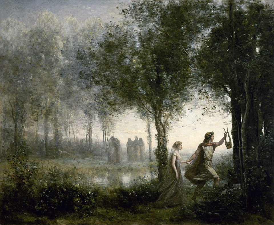Orphée ramenant Eurydice des enfers, by Camille Corot (1861).