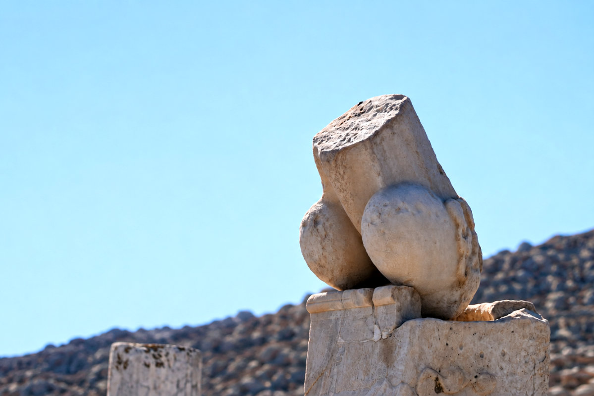 Monumental phallus from the Sanctuary of Dionysus at Delos.