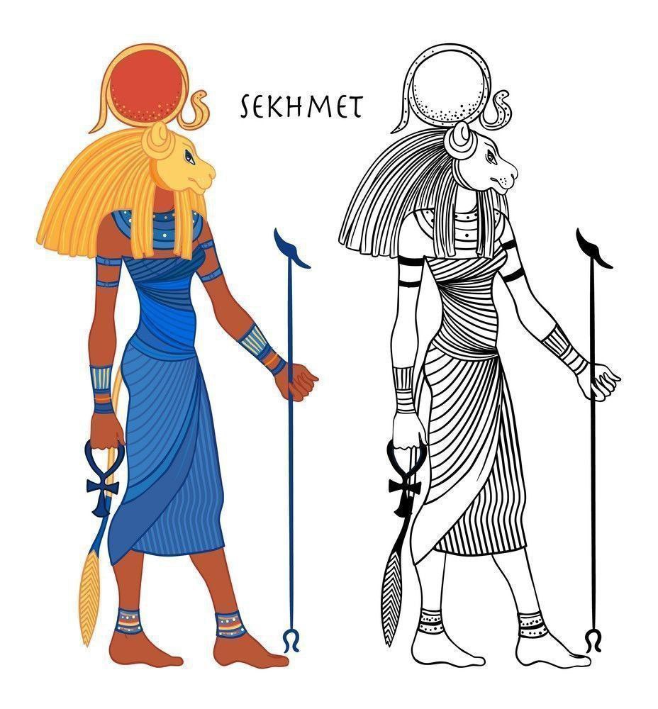 🔘 The god Sekhmet in Egypt, a symbol of the Leo constellation.